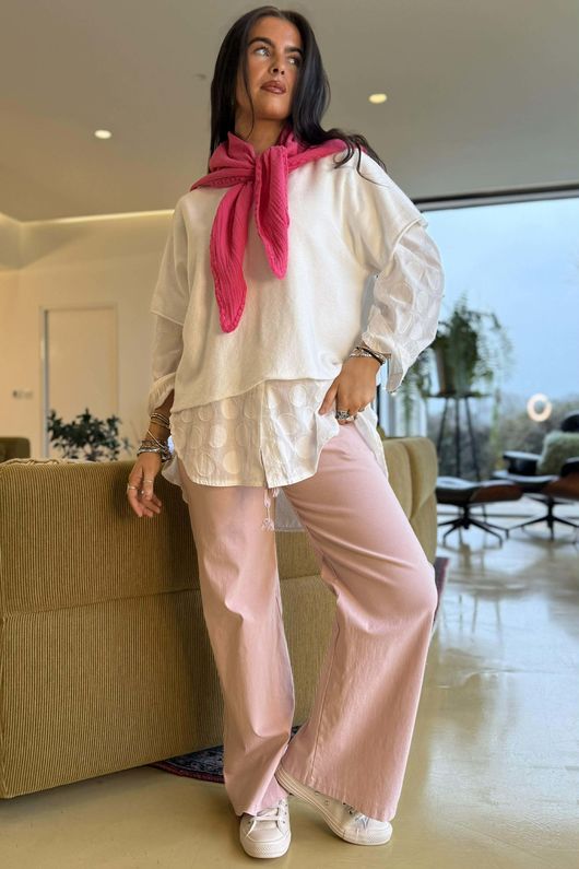 Luxury Wide Leg Magic Trouser Rosewater
